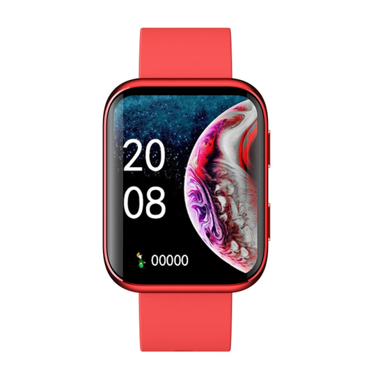 GX08 1.69 Inch Square Screen Smart Watch Supports Heart Rate Detection, Blood Pressure Detection, Blood Oxygen Detection(Red) by bashfashion