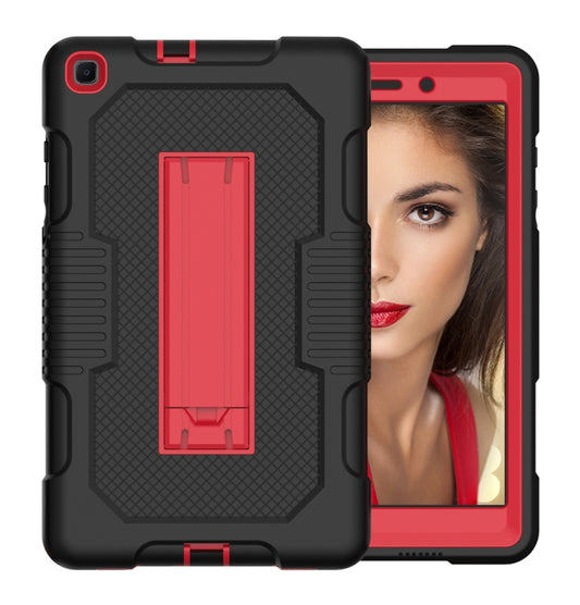 For Samsung Galaxy Tab A 8.0 2019 T290 Contrast Color Robot Shockproof Silicone + PC Tablet Case(Black Red) by bashfashion