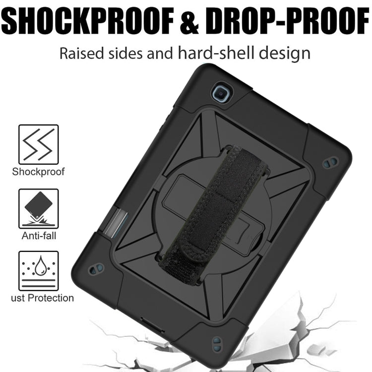 For Samsung Galaxy Tab S6 Lite P610 Contrast Color Robot Silicone + PC Tablet Case(Black) by bashfashion