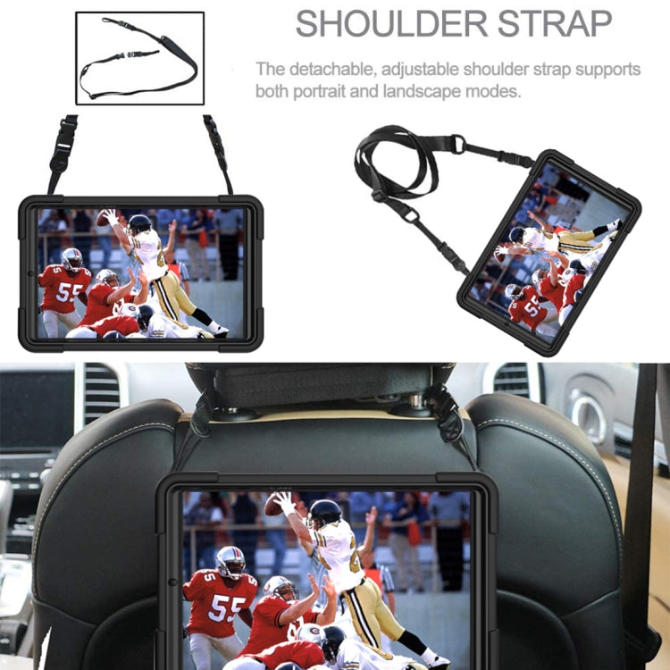 For Samsung Galaxy Tab A 8.4 T307 Contrast Color Robot Silicone + PC Tablet Case(Black) by bashfashion