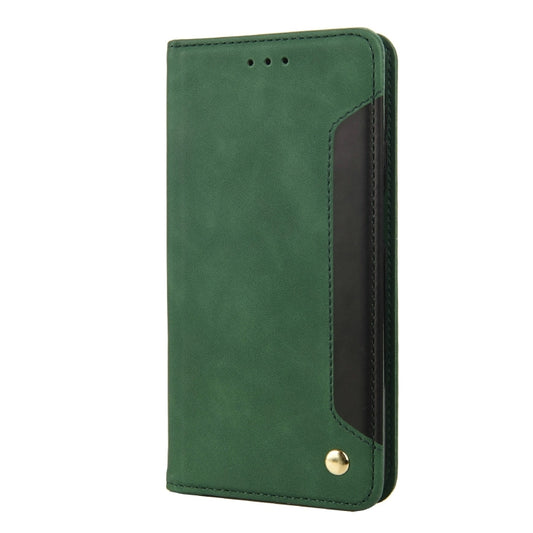For Samsung Galaxy Xcover6 Pro Skin Feel Splicing Leather Phone Case(Green) by bashfashion