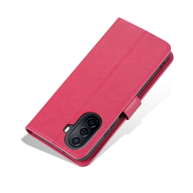 For Huawei Enjoy 50/Nova Y70/Nova Y70 Plus AZNS Sheepskin Texture Flip Leather Phone Case(Red) by AZNS