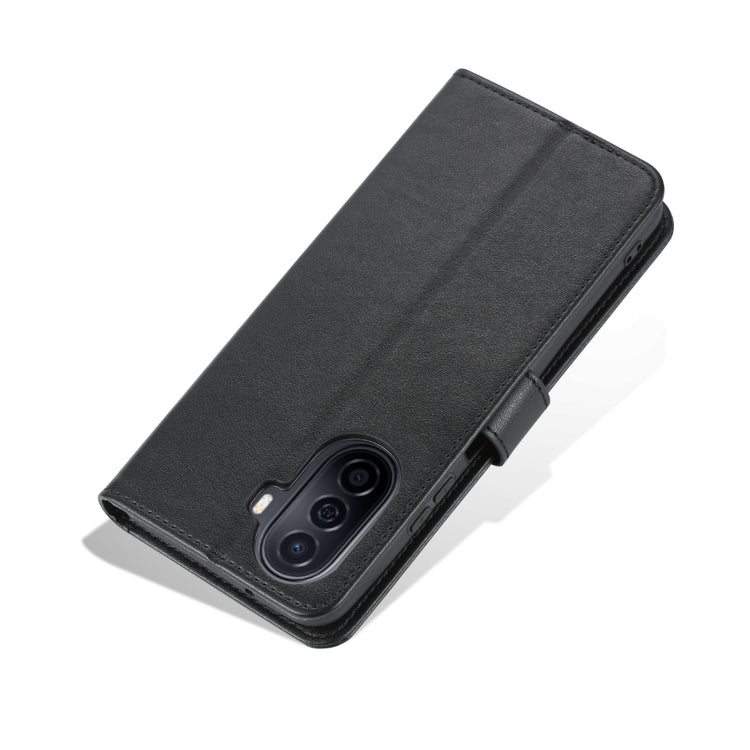 For Huawei Enjoy 50/Nova Y70/Nova Y70 Plus AZNS Sheepskin Texture Flip Leather Phone Case(Black) by AZNS