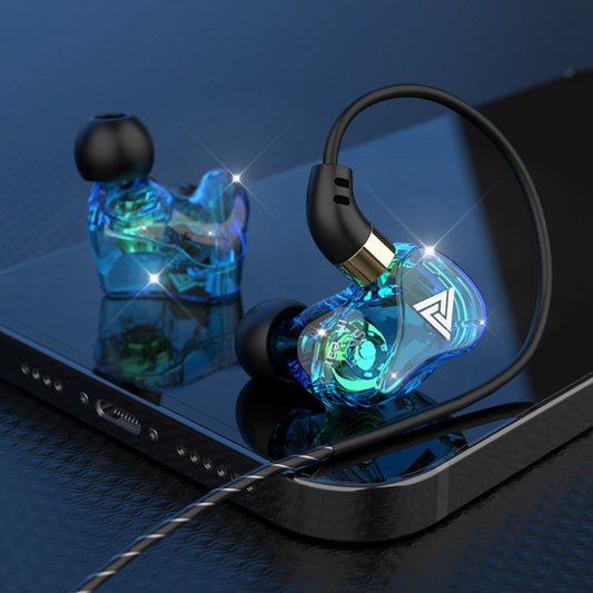 QKZ SK7 3.5mm Sports In-ear Copper Driver Wired HIFI Stereo Earphone with Mic(Sky Blue) by QKZ