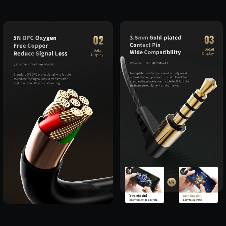 QKZ SK8 3.5mm Sports In-ear Dynamic HIFI Monitor Earphone with Mic(Blue) by QKZ