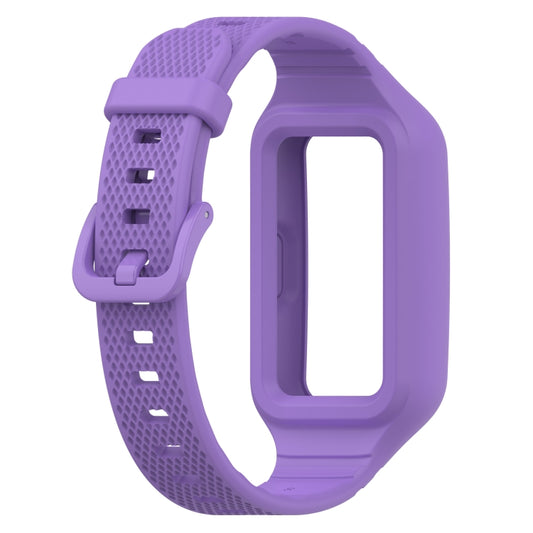For Huawei Band 10 / 9 / 8 / 7 / 6 Universal Integrated Silicone Watch Band(Lilac Purple) by bashfashion