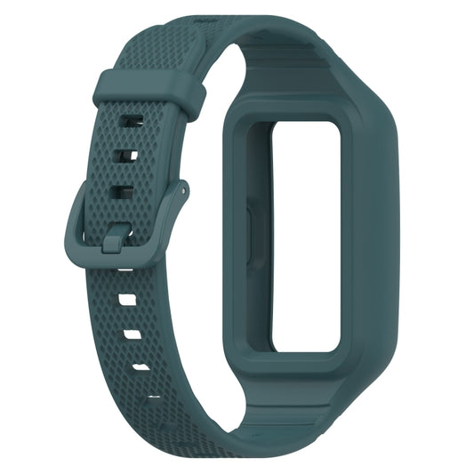 For Huawei Band 10 / 9 / 8 / 7 / 6 Universal Integrated Silicone Watch Band(Green) by bashfashion