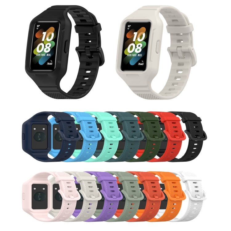 For Huawei Band 10 / 9 / 8 / 7 / 6 Universal Integrated Silicone Watch Band(Light Green) by bashfashion