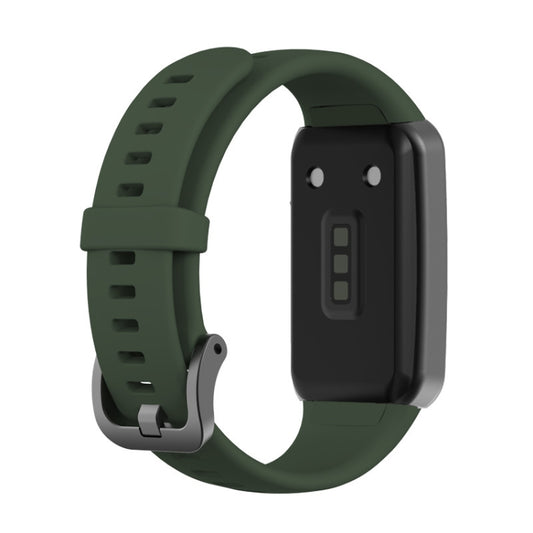For Huawei Band 6 Silicone Watch Band(Dark Green) by bashfashion
