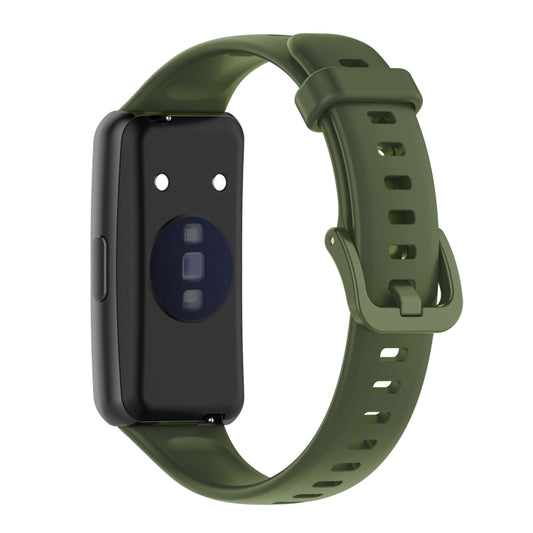 For Huawei Band 7 Silicone Watch Band(Army Green) by bashfashion
