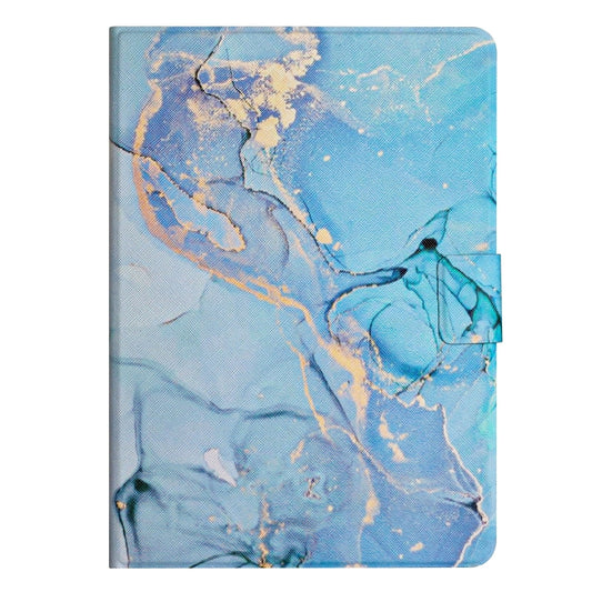 For Samsung Galaxy Tab A 10.1 2019 T510 Marble Pattern Leather Tablet Case(Blue) by bashfashion