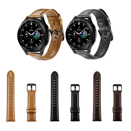 DUX DUCIS 20mm Genuine Leather Watch Band For Samsung Galaxy/Huawei/Honor Watch(Coffee) by DUX DUCIS