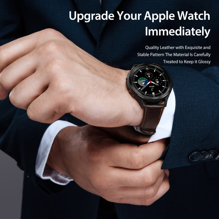 DUX DUCIS 20mm Genuine Leather Watch Band For Samsung Galaxy/Huawei/Honor Watch(Coffee) by DUX DUCIS