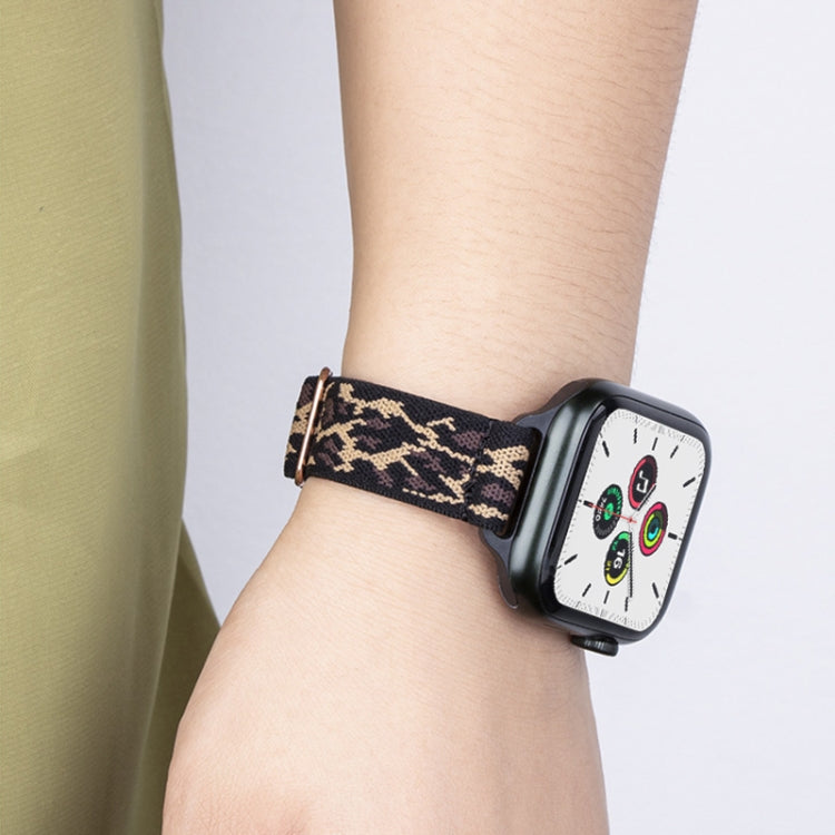 Small Waist Nylon Watch Band For Apple Watch Series 9&8&7 41mm / SE 3&SE 2&6&SE&5&4 40mm / 3&2&1 38mm(Dark Olive Green) by bashfashion