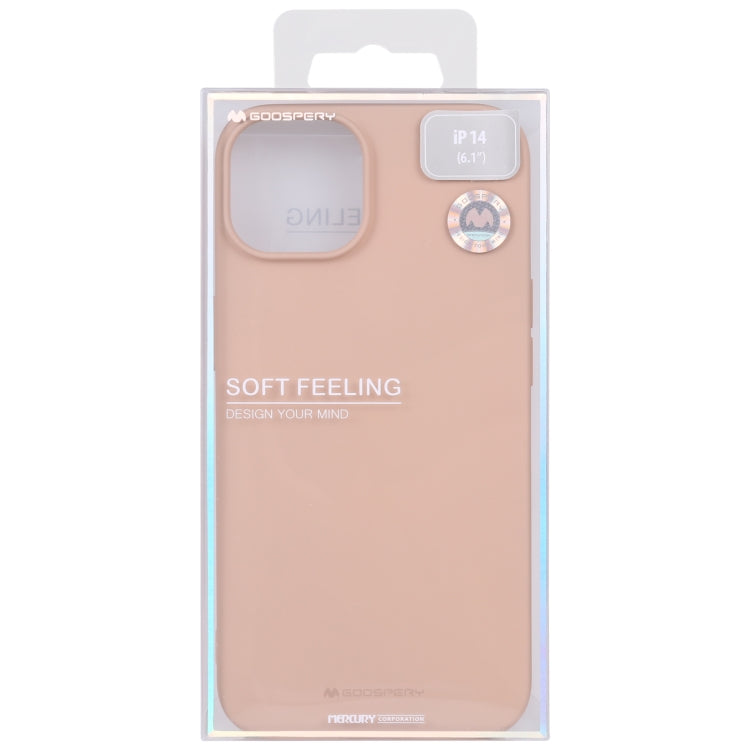 For iPhone 14 GOOSPERY SOFT FEELING Liquid TPU Phone Case (Light Pink) by GOOSPERY