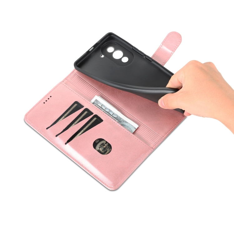 For Huawei nova 10 AZNS Skin Feel Calf Texture Flip Leather Phone Case(Rose Gold) by AZNS