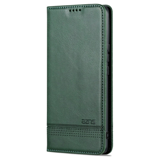 For Huawei nova 10 Pro AZNS Magnetic Calf Texture Flip Leather Phone Case(Dark Green) by AZNS