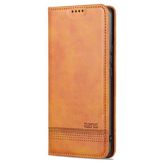 For Huawei nova 10 Pro AZNS Magnetic Calf Texture Flip Leather Phone Case(Light Brown) by AZNS