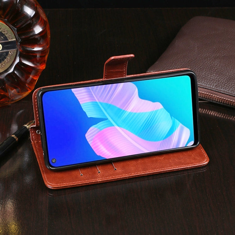 For Huawei P40 Lite E idewei Crazy Horse Texture Horizontal Flip Leather Case with Holder & Card Slots & Wallet(Brown) by idewei