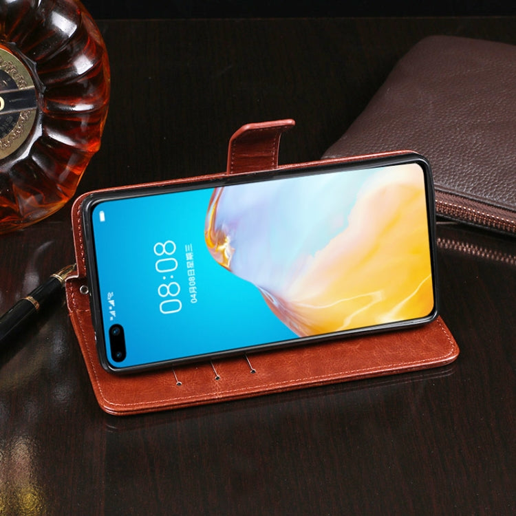 For Huawei P40 idewei Crazy Horse Texture Horizontal Flip Leather Case with Holder & Card Slots & Wallet(White) by idewei