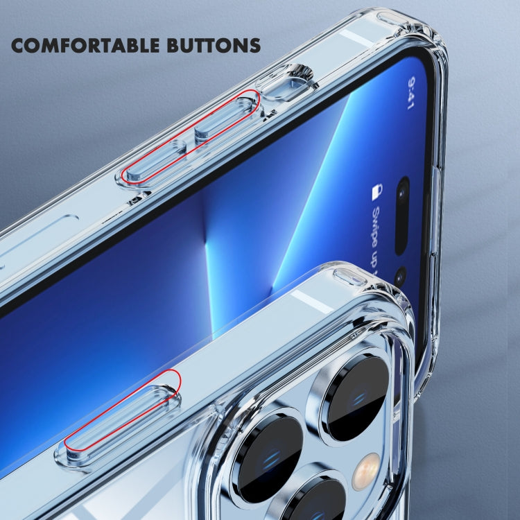 For iPhone 14 Pro Max iPAKY Shockproof PC + TPU Protective Phone Case (Transparent) by iPAKY