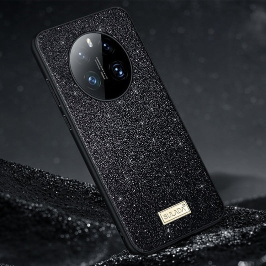 For Huawei Mate 50 SULADA Shockproof TPU + Handmade Leather Phone Case(Black) by SULADA