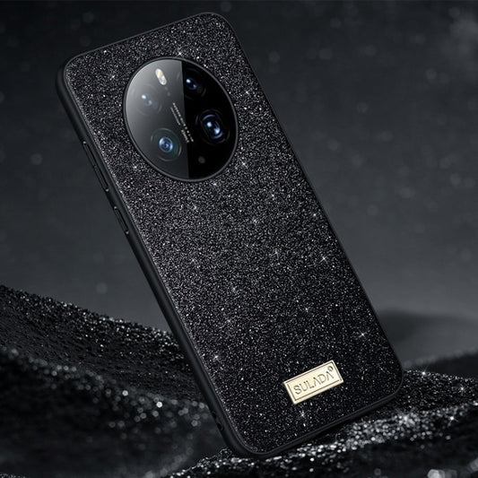 For Huawei Mate 50 Pro SULADA Shockproof TPU + Handmade Leather Phone Case(Black) by SULADA