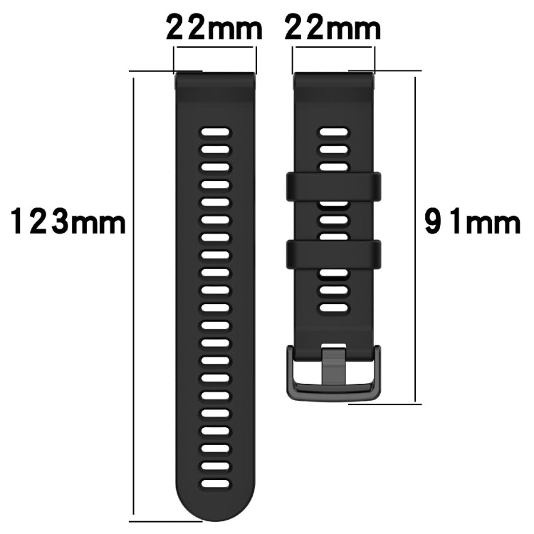 For Garmin Forerunner 955 22mm Silicone Twill Watch Band(White) by bashfashion