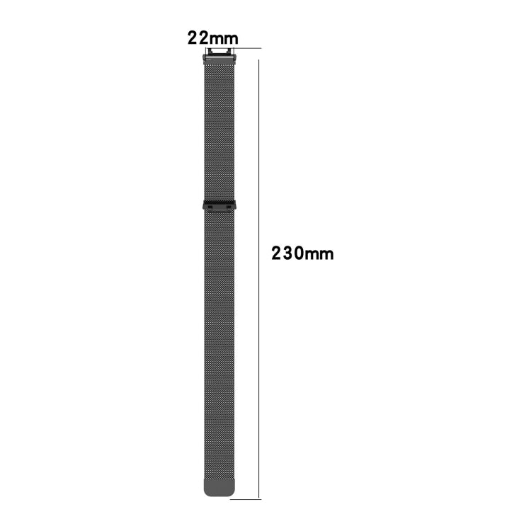 For Huami Amazfit T-Rex 2 Milan Stainless Steel Watch Band(Rose Gold) by bashfashion