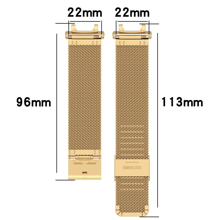 For Huami Amazfit T-Rex 2 Snap-fit Stainless Steel Mesh Watch Band(Black) by bashfashion