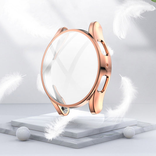 For Samsung Galaxy Watch 5 44 mm Full Coverage TPU Electroplating Protective Case(Rose Gold) by bashfashion