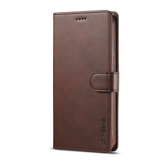 For iPhone 14 LC.IMEEKE Calf Texture Horizontal Flip Leather Case (Brown) by LC.IMEEKE