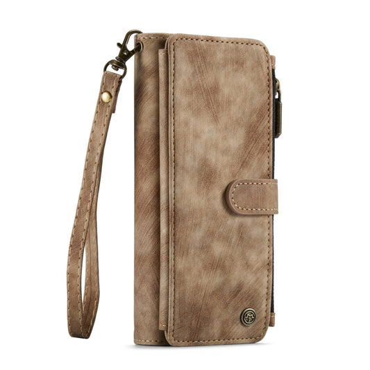 For Samsung Galaxy Z Fold5 CaseMe C30 Multifunctional Card Slots Zipper Phone Leather Phone Case(Brown) by CaseMe