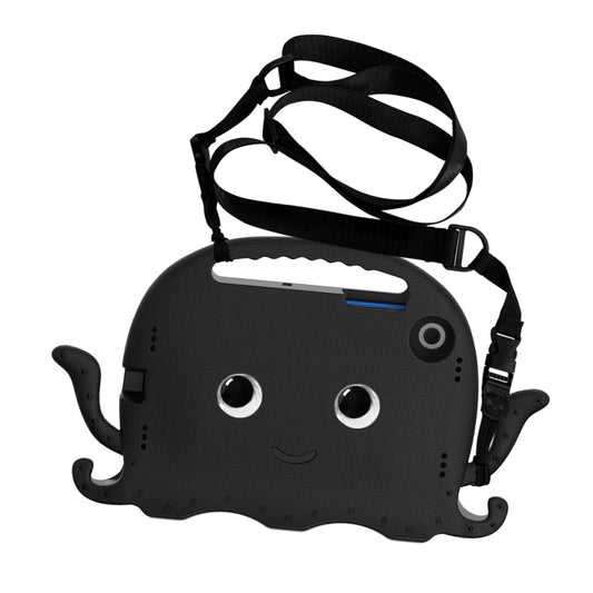 For Samsung Galaxy Tab A8 10.5 2021 Octopus Style EVA + PC Tablet Case with Strap(Black) by bashfashion