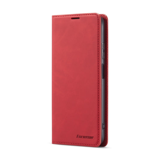 For Huawei P40 Lite / nova 6 SE Forwenw Dream Series Oil Edge Strong Magnetism Horizontal Flip Leather Case with Holder & Card Slots & Wallet & Photo Frame(Red) by Forwenw