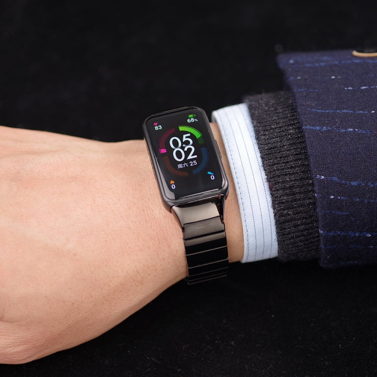 For Huawei Band 6 / Honor Band 6 / 7 Mijobs Bamboo Stainless Steel Metal Watch Band(Rose Gold) by MIJOBS