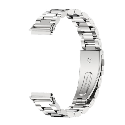 For Huawei Band 7 / 7 NFC MIJOBS Three-Bead Metal Stainless Steel Watch Band(Silver) by MIJOBS