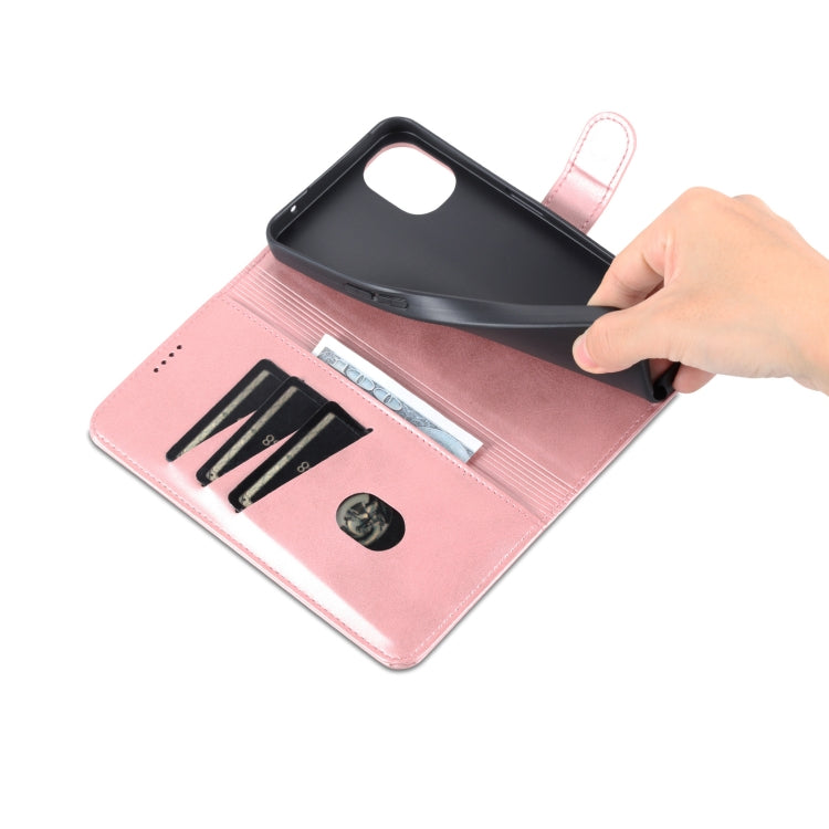 For Nothing Phone 1 AZNS Skin Feel Calf Texture Flip Leather Phone Case (Rose Gold) by AZNS