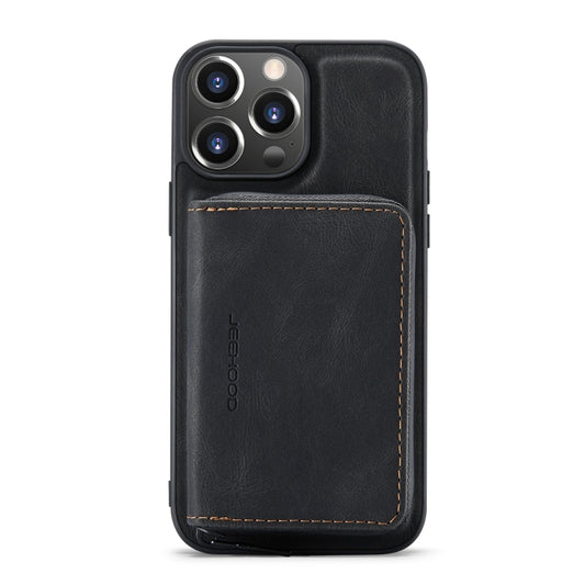 For iPhone 14 Pro JEEHOOD Magnetic Zipper Wallet Leather Phone Case(Black) by JEEHOOD