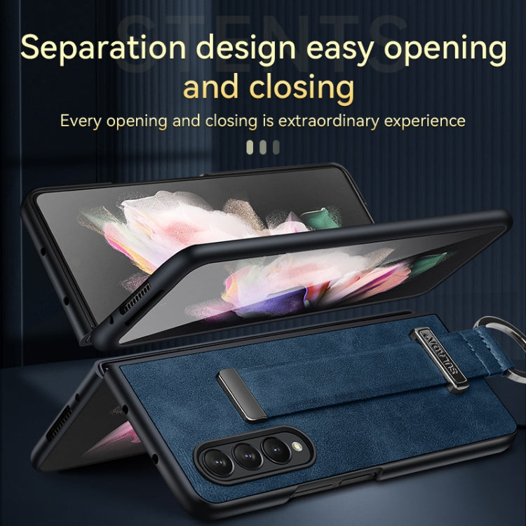 For Samsung Galaxy Z Fold4 SULADA Cool Series PC + Leather Texture Skin Feel Shockproof Phone Case(Black) by SULADA