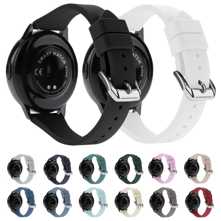 20mm Universal T-buckle Silicone Watch Band(White) by bashfashion