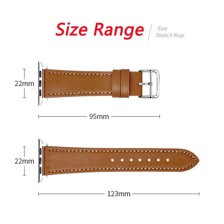 Single Lap Microfiber Leather Watch Band For Apple Watch Series 9&8&7 41mm / SE 3&SE 2&6&SE&5&4 40mm / 3&2&1 38mm(Orange) by bashfashion