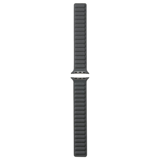Magnetic Two-color Loop Slim Leather Watch Band For Apple Watch Series 9&8&7 41mm / SE 3&SE 2&6&SE&5&4 40mm / 3&2&1 38mm(Grey) by bashfashion