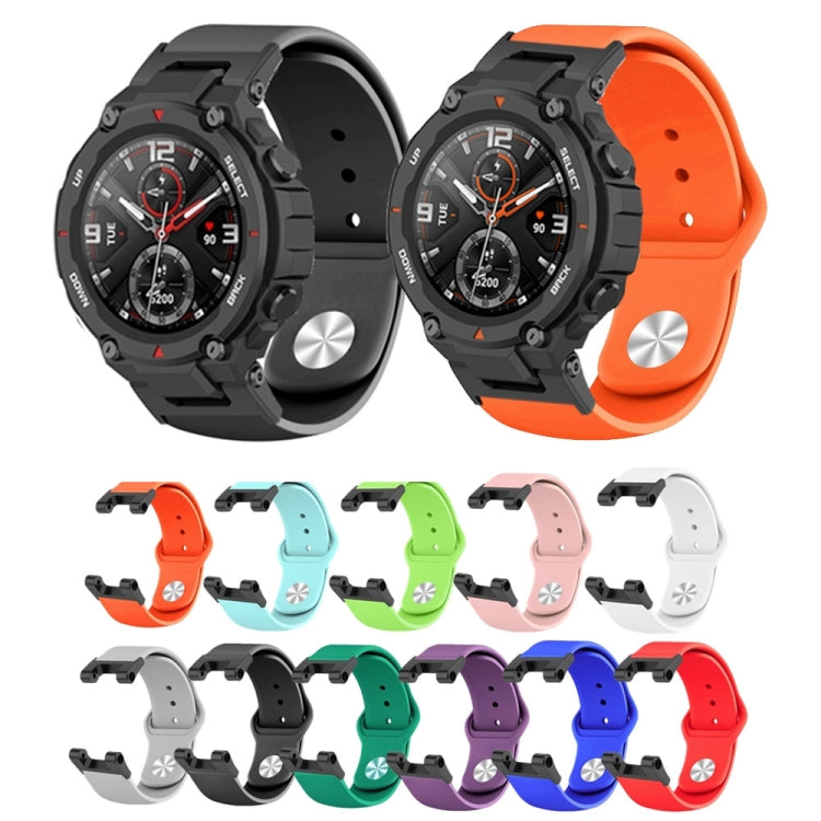 For Amazfit T-Rex / T-Rex Pro / Ares Silicone Reverse Buckle Watch Band(White) by bashfashion