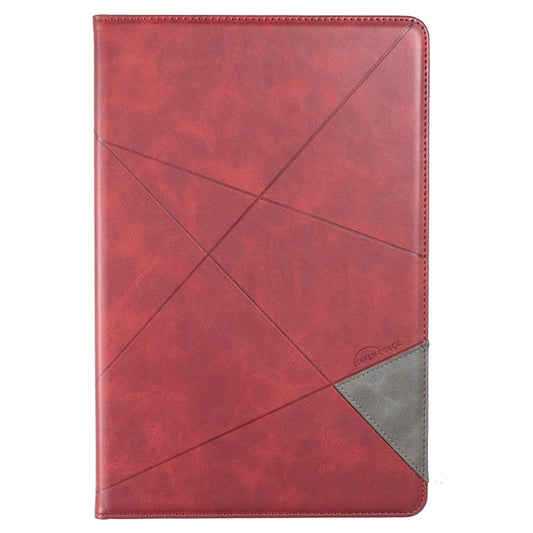 For Samsung Galaxy Tab S7 FE/Tab S7+/Tab S8+ Prismatic Leather Tablet Case(Red) by bashfashion