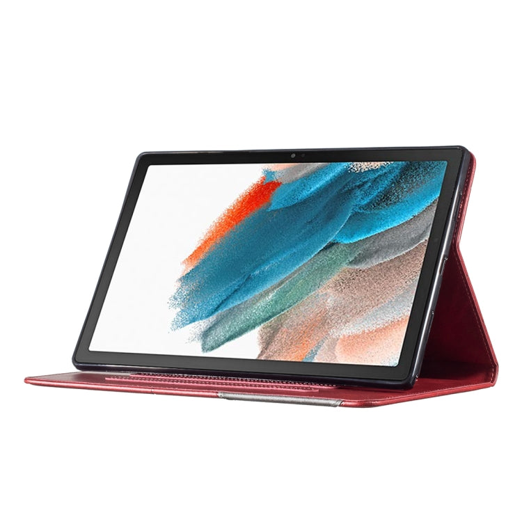 For Samsung Galaxy Tab A8 10.5 2021 SM-X200/X205 Prismatic Leather Tablet Case(Red) by bashfashion