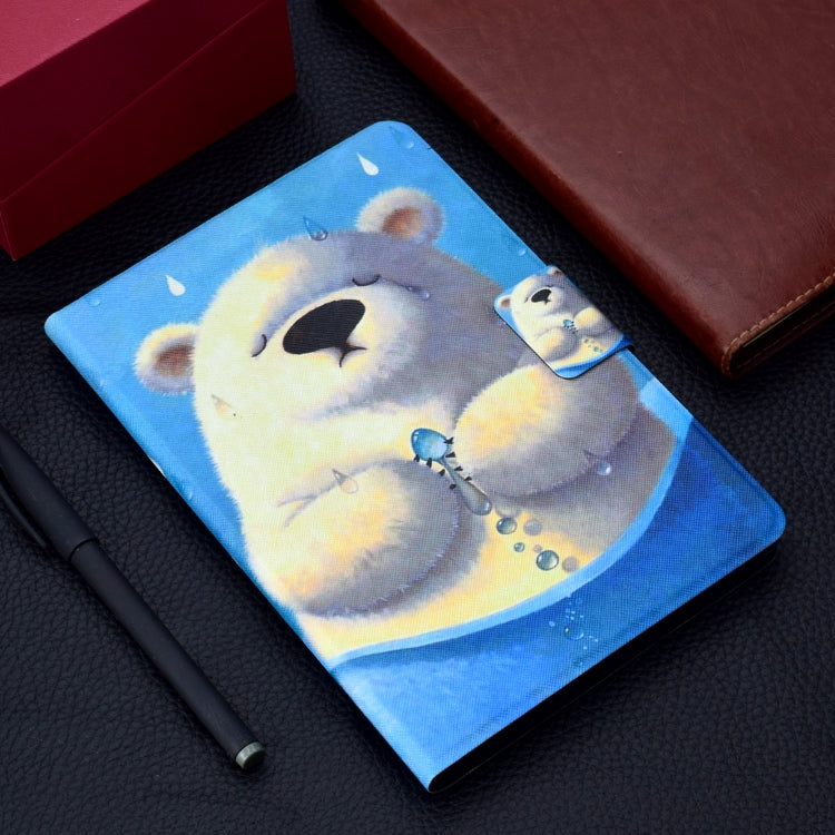 For Samsung Galaxy Tab S6 Lite Voltage Coloured Drawing Smart Leather Tablet Case(Polar Bear) by bashfashion