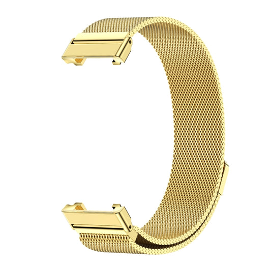 For Xiaomi Mi Band 7 Pro Mijobs Milan Magnetic Stainless Steel Watch Band(Gold) by MIJOBS