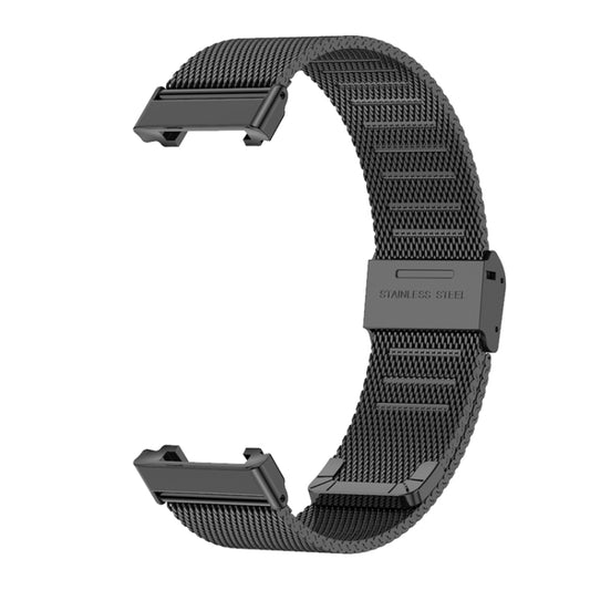 For Xiaomi Mi Band 7 Pro Mijobs Milan Buckle Stainless Steel Watch Band(Black) by MIJOBS