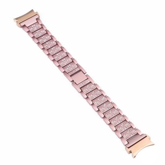 For Samsung Galaxy Watch5 40mm / 44mm Full Diamond Metal Watch Band(Pink) by bashfashion